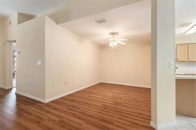 wooden floor in an empty room