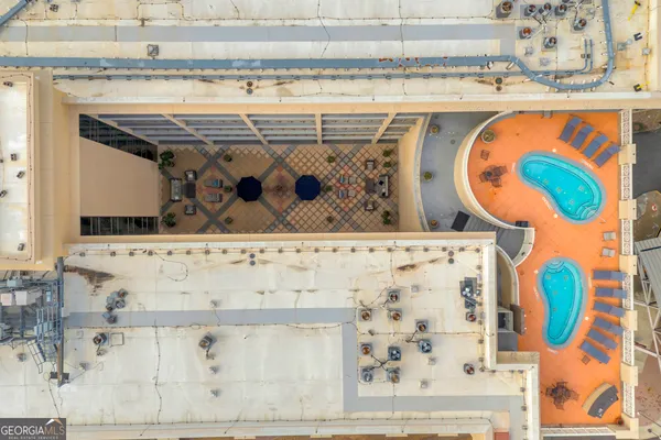 a picture of city view with wooden floor and city view