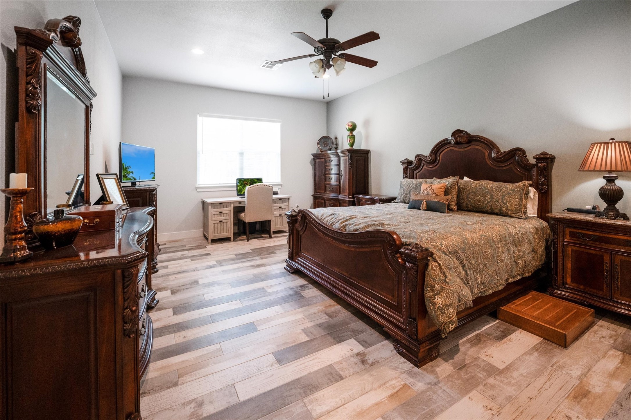 1022 Fm 1696 Road West Huntsville, TX 77320 - Photo 21 of 50 The primary bedroom is a spacious retreat accommodating large furniture items