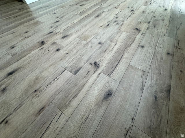608 South 500 West, Unit 3 Provo, UT 84601 - Photo 19 of 35 Wide-plank wood-finish flooring with a distressed texture and visible knot details
