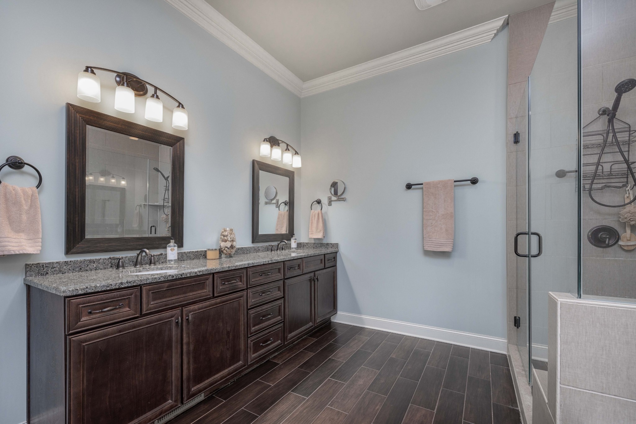 148 Truman Road West Franklin, TN 37064 - Photo 22 of 41 a spacious bathroom with a double vanity sink and a mirror