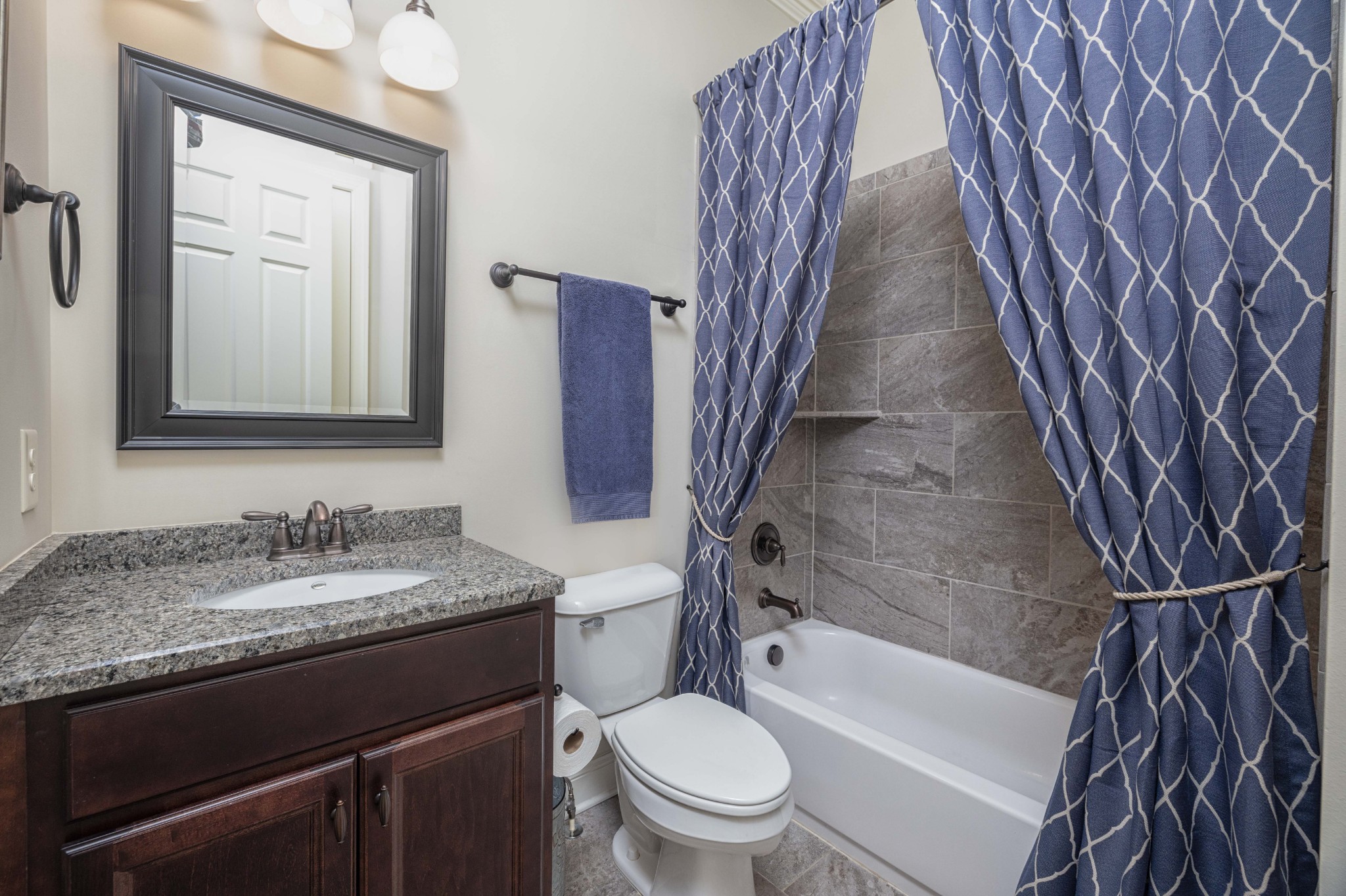 148 Truman Road West Franklin, TN 37064 - Photo 25 of 41 a bathroom with a granite countertop sink toilet and shower
