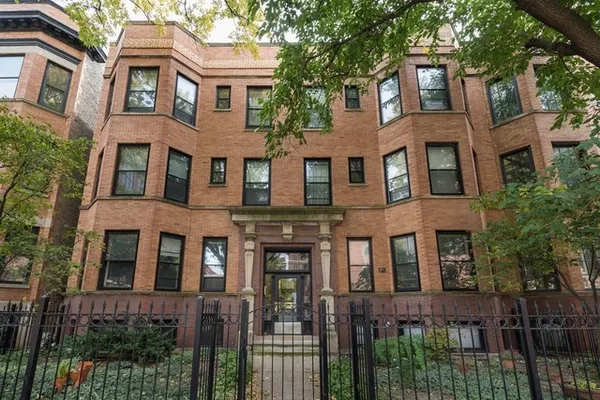 front view of a brick building