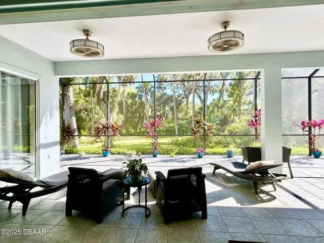 a living room filled with furniture and a potted plant