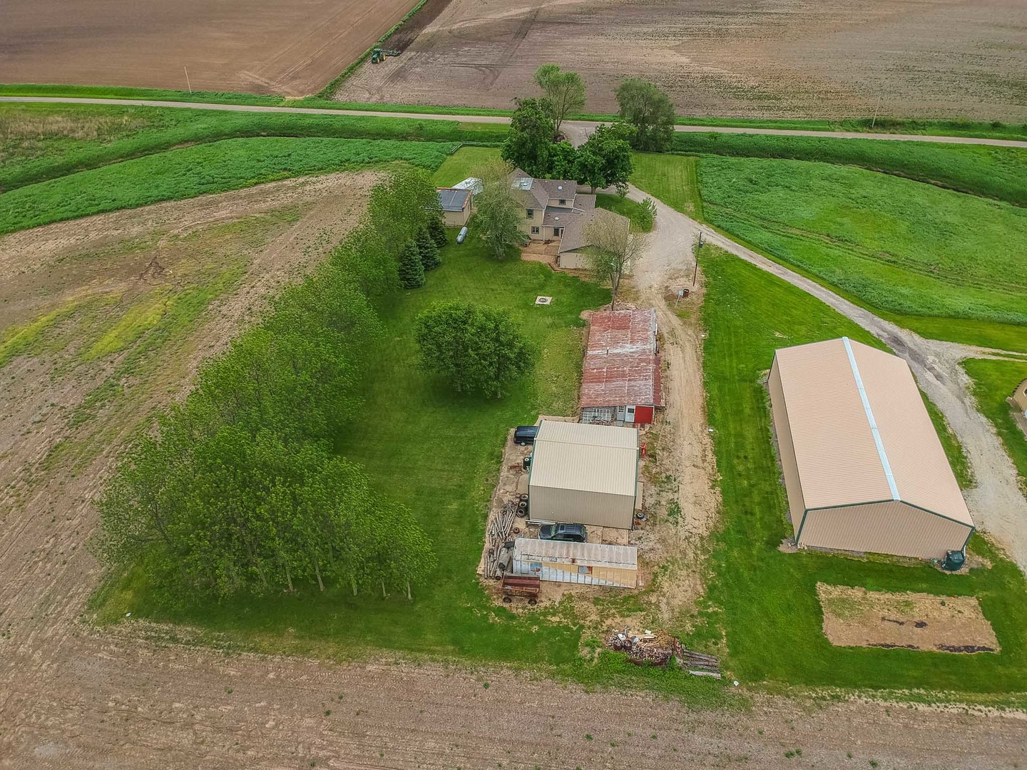6299 Wenderoth Road Minier, IL 61759 - Photo 50 of 57 a aerial view of a house with a yard