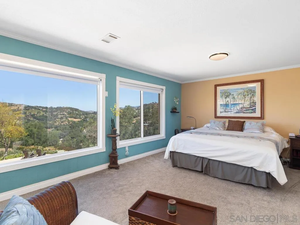 29513 Anthony Road Valley Center, CA 92082 - Photo 22 of 59 a bedroom with a bed and glass window