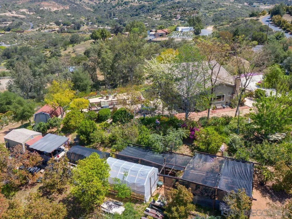 29513 Anthony Road Valley Center, CA 92082 - Photo 49 of 59 an aerial view of a house with yard swimming pool and outdoor seating