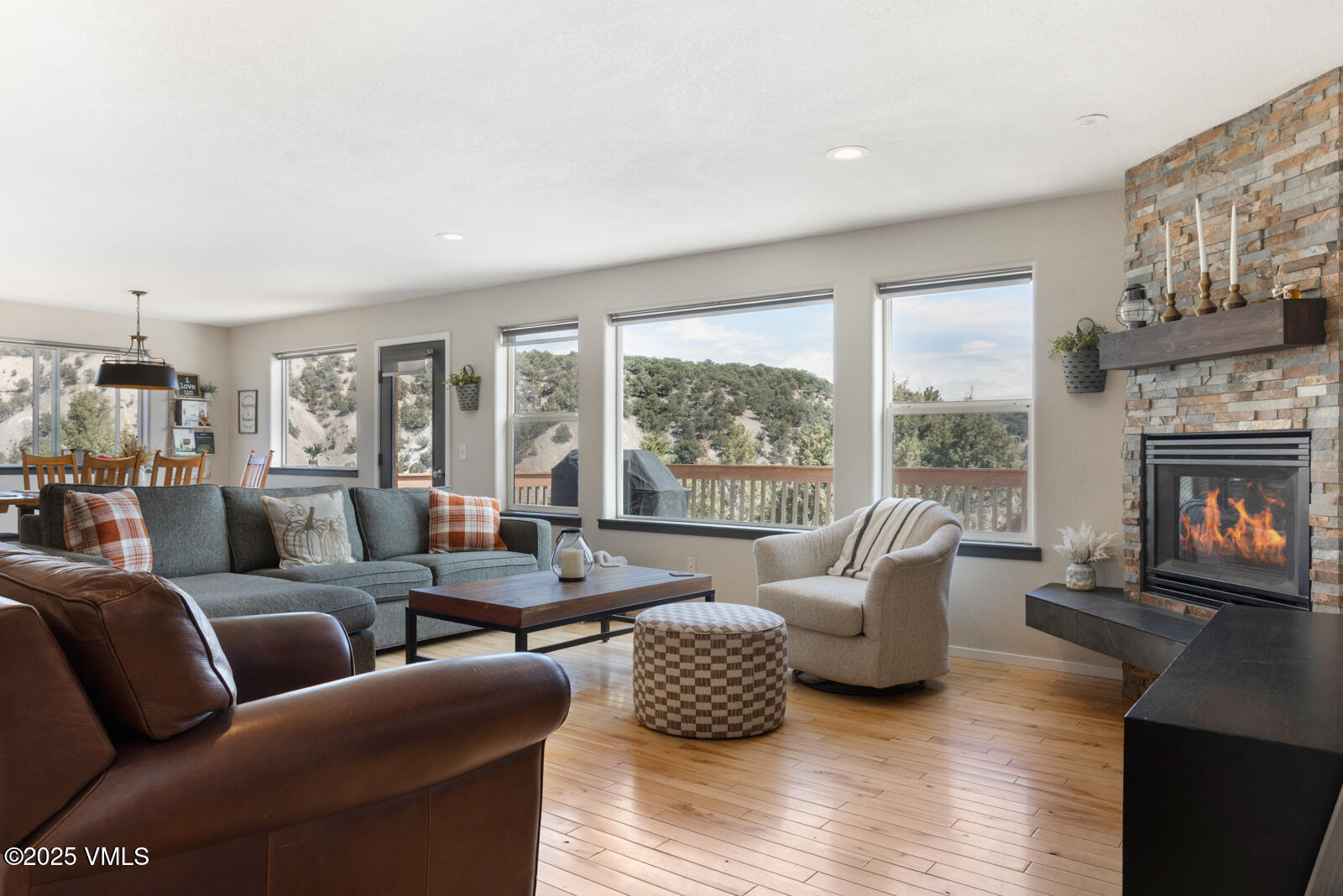 318 Mesa Drive Eagle, CO 81631 - Photo 6 of 44 a living room with furniture large window and a fireplace
