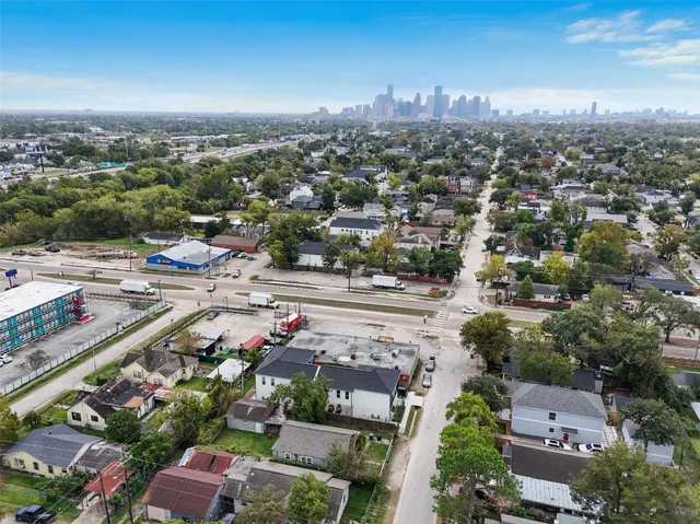 an aerial view of a city