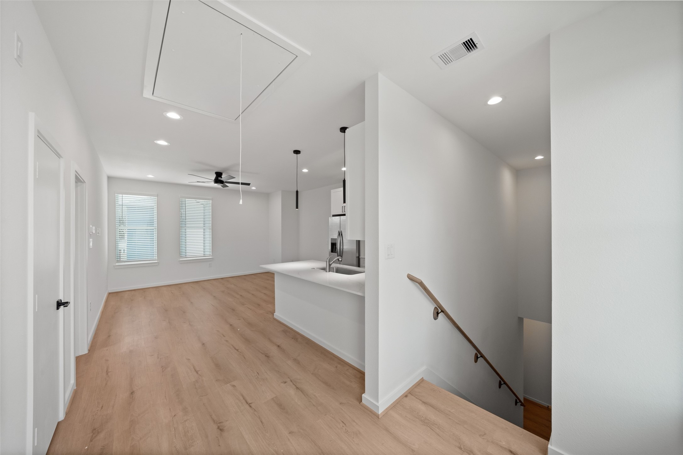 1408 Enid Street, Unit D Houston, TX 77009 - Photo 5 of 26 a bathroom with a sink and mirror