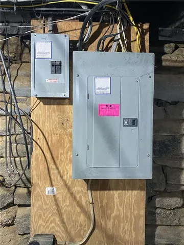 a view of a wooden door