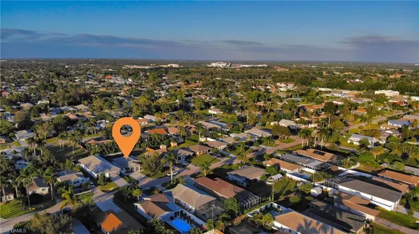 an aerial view of multiple house