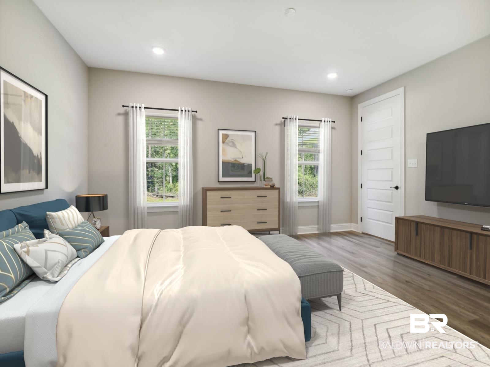 23937 Peppermint Street Elberta, AL 36530 - Photo 10 of 22 Bedroom with wood finished floors and recessed lighting