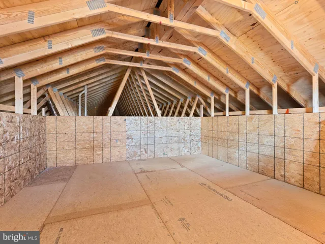 a view of a blue building