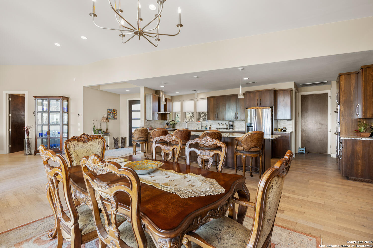 1758 Lincoln Smith Road Round Mountain, TX 78663 - Photo 15 of 50 a view of a dining room with furniture