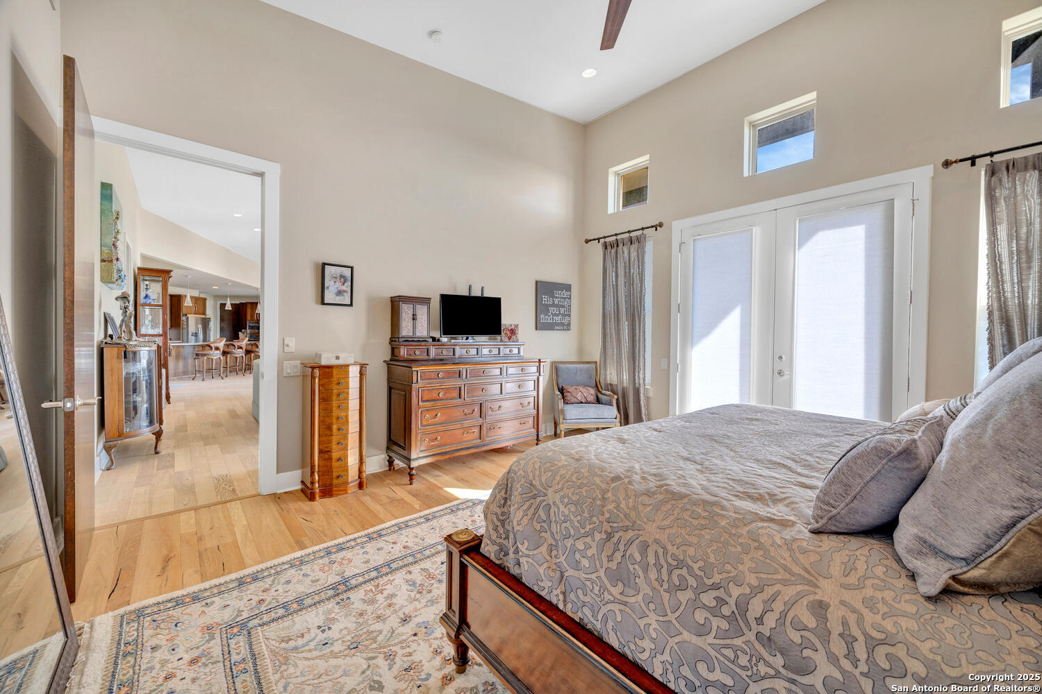 1758 Lincoln Smith Road Round Mountain, TX 78663 - Photo 21 of 50 a living room with furniture and a flat screen tv