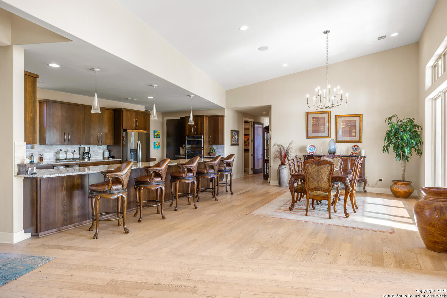 1758 Lincoln Smith Road Round Mountain, TX 78663 - Photo 6 of 50 a view of a dining room with furniture window and chairs