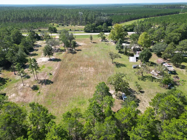 a view of a lake with a city