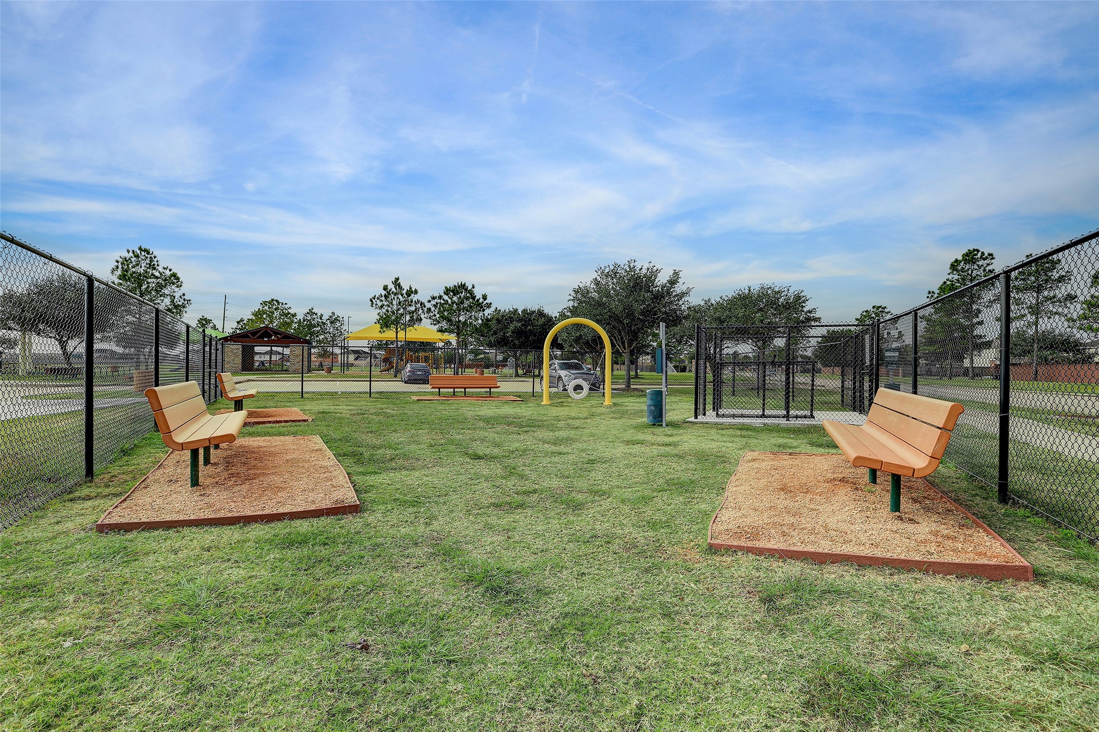223 Sunset Colony Drive Rosharon, TX 77583 - Photo 41 of 50 Let them run, sniff and make a few new friends. The fenced dog park offers plenty of room for pups to burn off some energy.