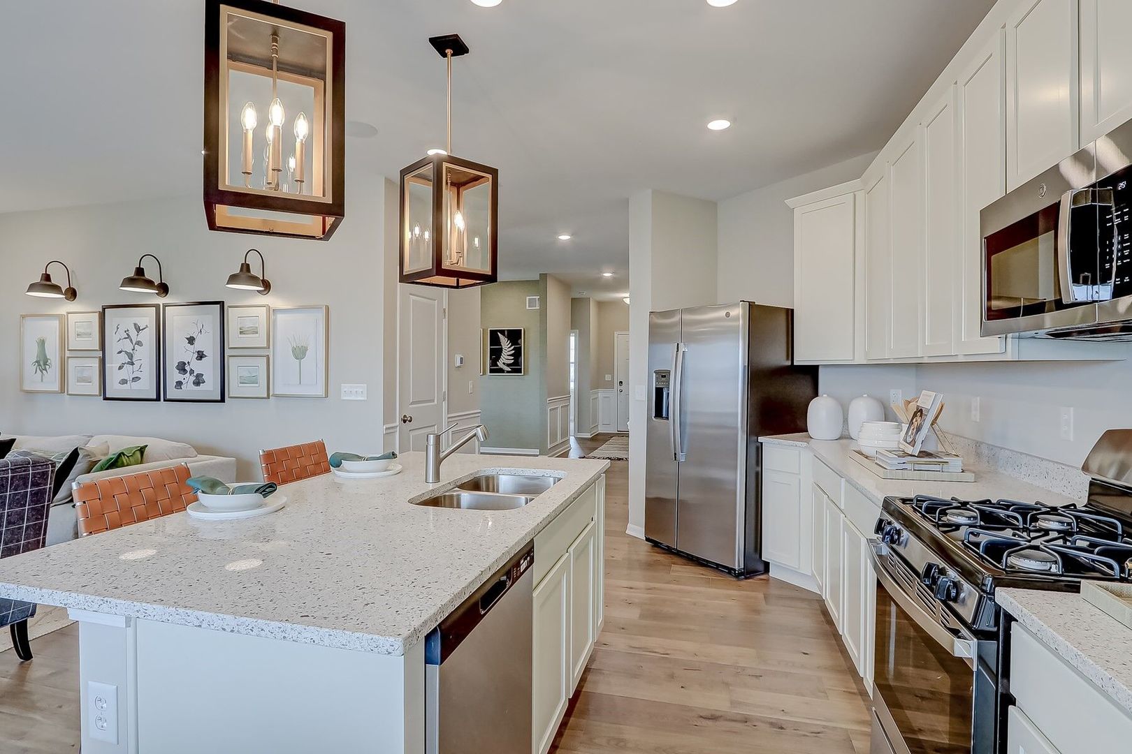 548 Endicott Road South Elgin, IL 60177 - Photo 18 of 32 a kitchen with stainless steel appliances granite countertop a sink stove and refrigerator