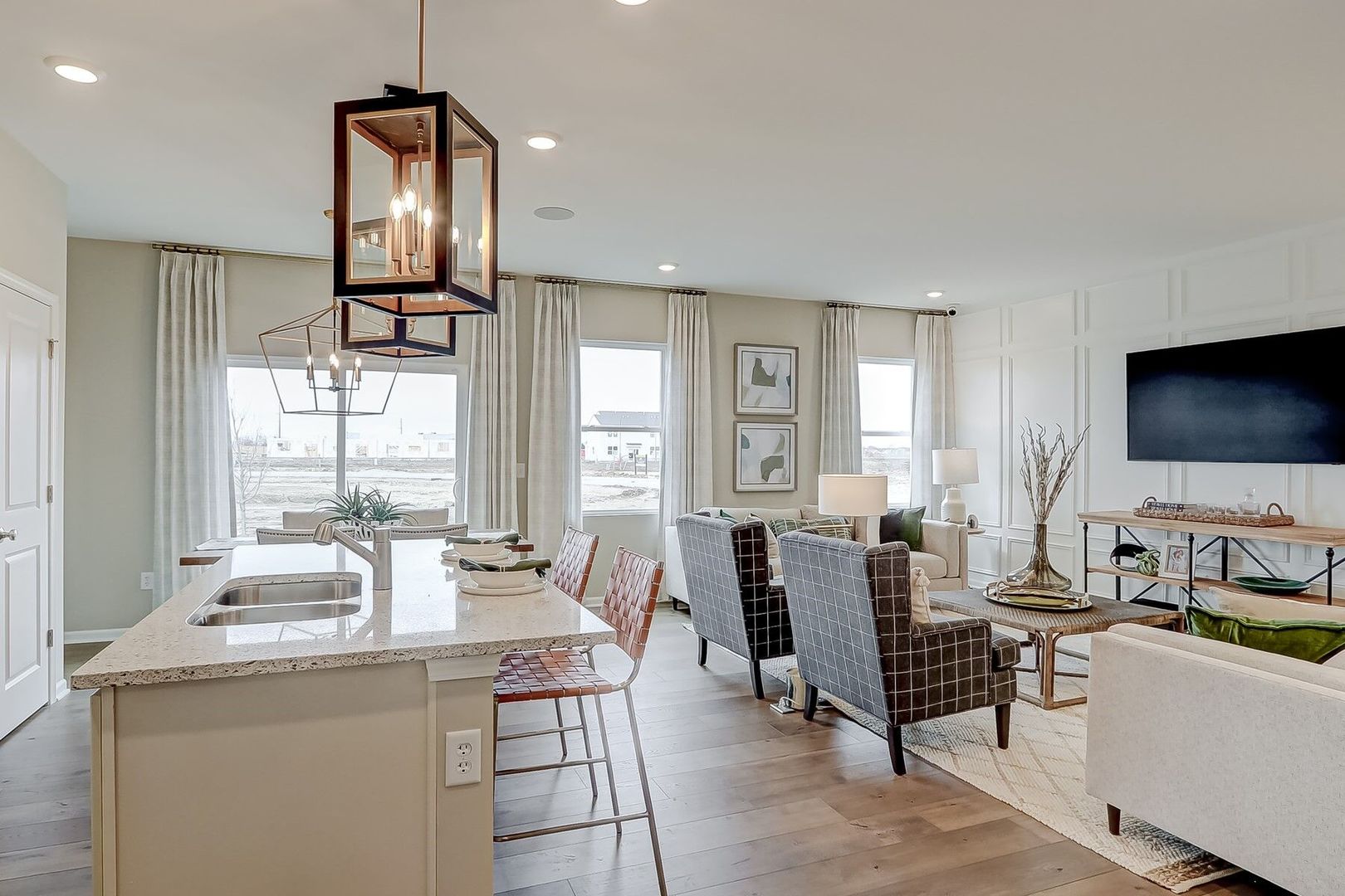 548 Endicott Road South Elgin, IL 60177 - Photo 19 of 32 a living room with furniture and a flat screen tv