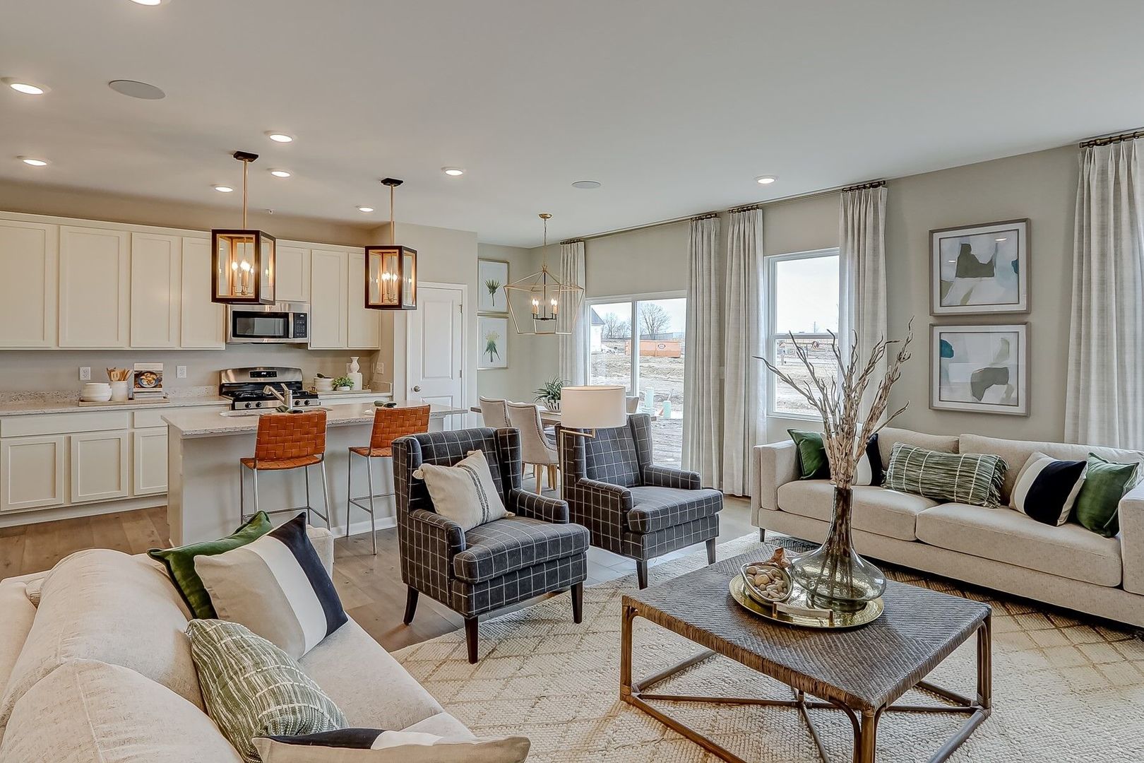 548 Endicott Road South Elgin, IL 60177 - Photo 7 of 32 a living room with furniture and a view of kitchen