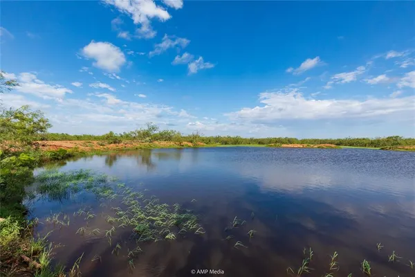 a view of a lake from a yard