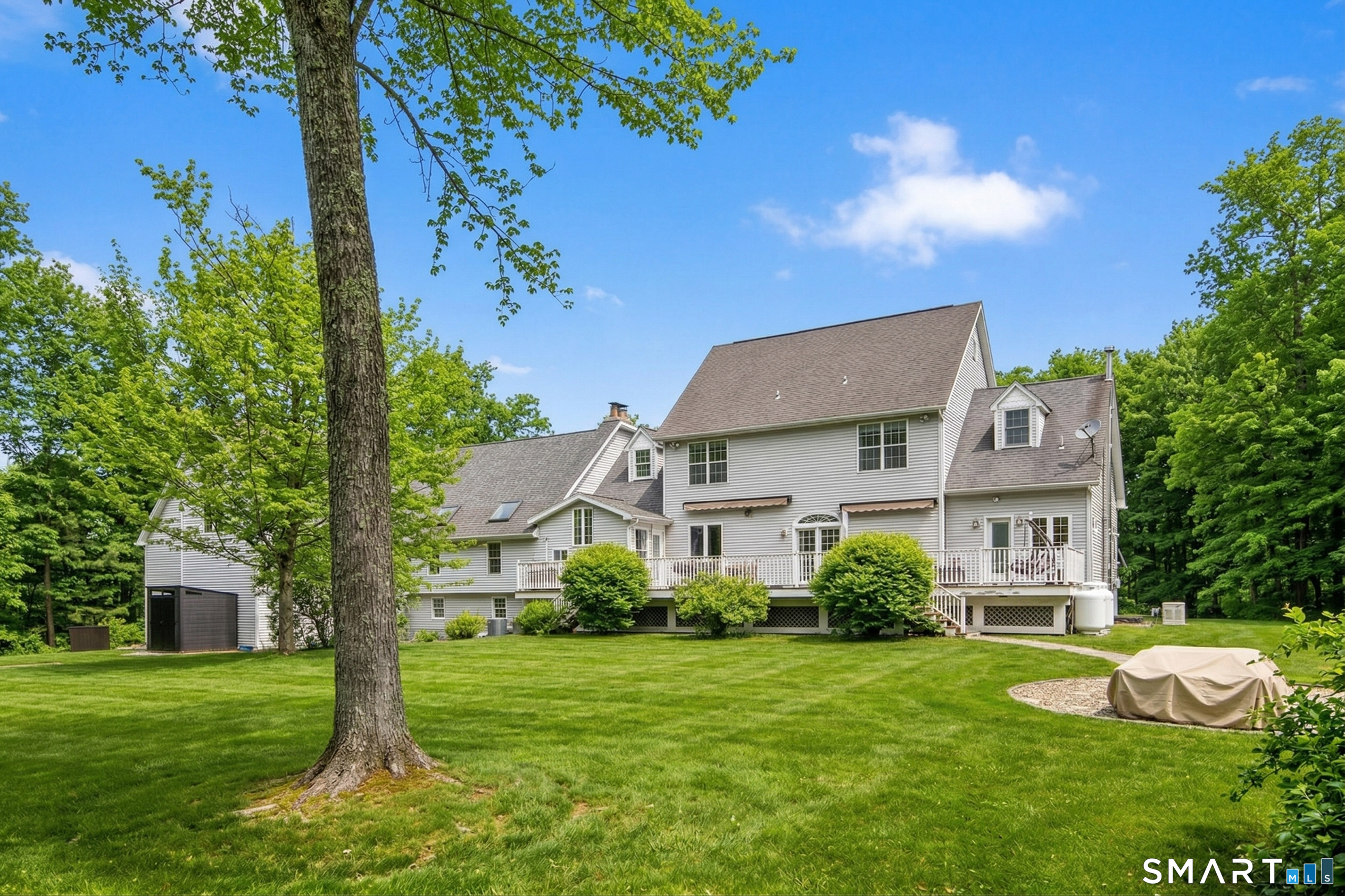 27 Smoke Ridge Drive Sherman, CT 06784 - Photo 19 of 40 Back Yard - Virtually enhanced, seasonally adjusted