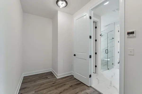 a view of wooden closet