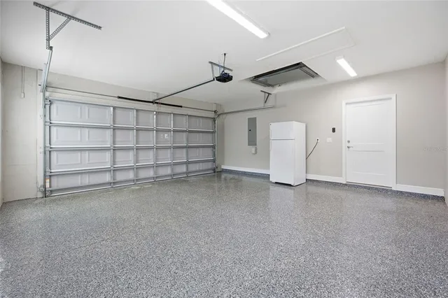 a view of a garage room