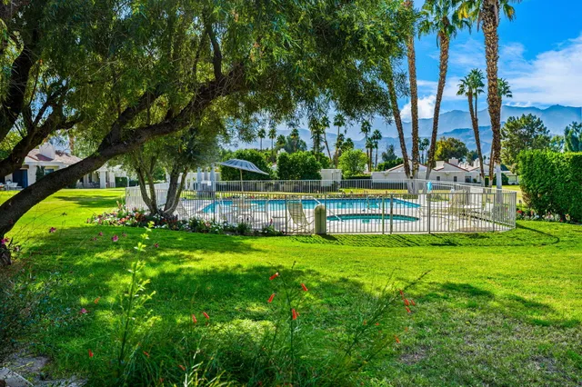 a view of a park with a bench