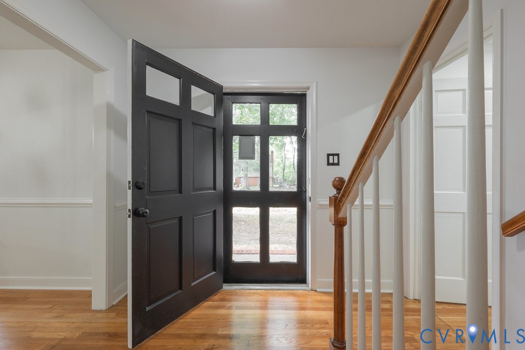 11840 Winfore Drive Midlothian, VA 23113 - Photo 4 of 40 Foyer featuring warm wood-finish flooring, a conte