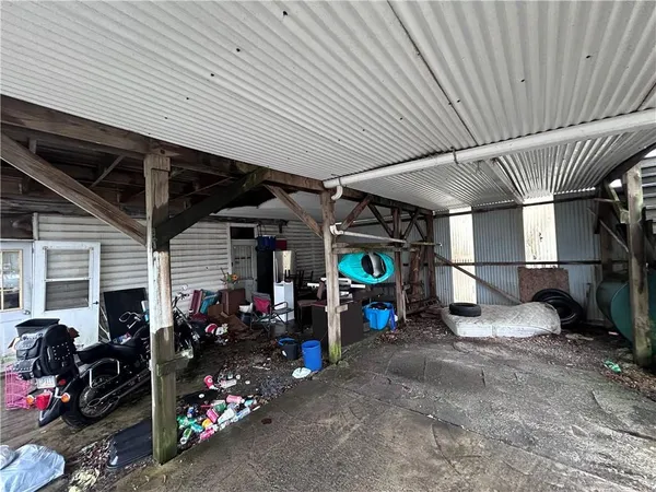a view of a house with a patio
