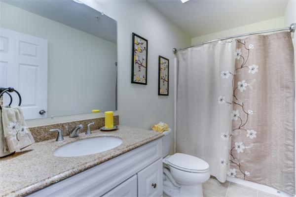90 Rangeway Road, Unit 203 Billerica, MA 01862 - Photo 21 of 25 a bathroom with a granite countertop sink toilet and shower