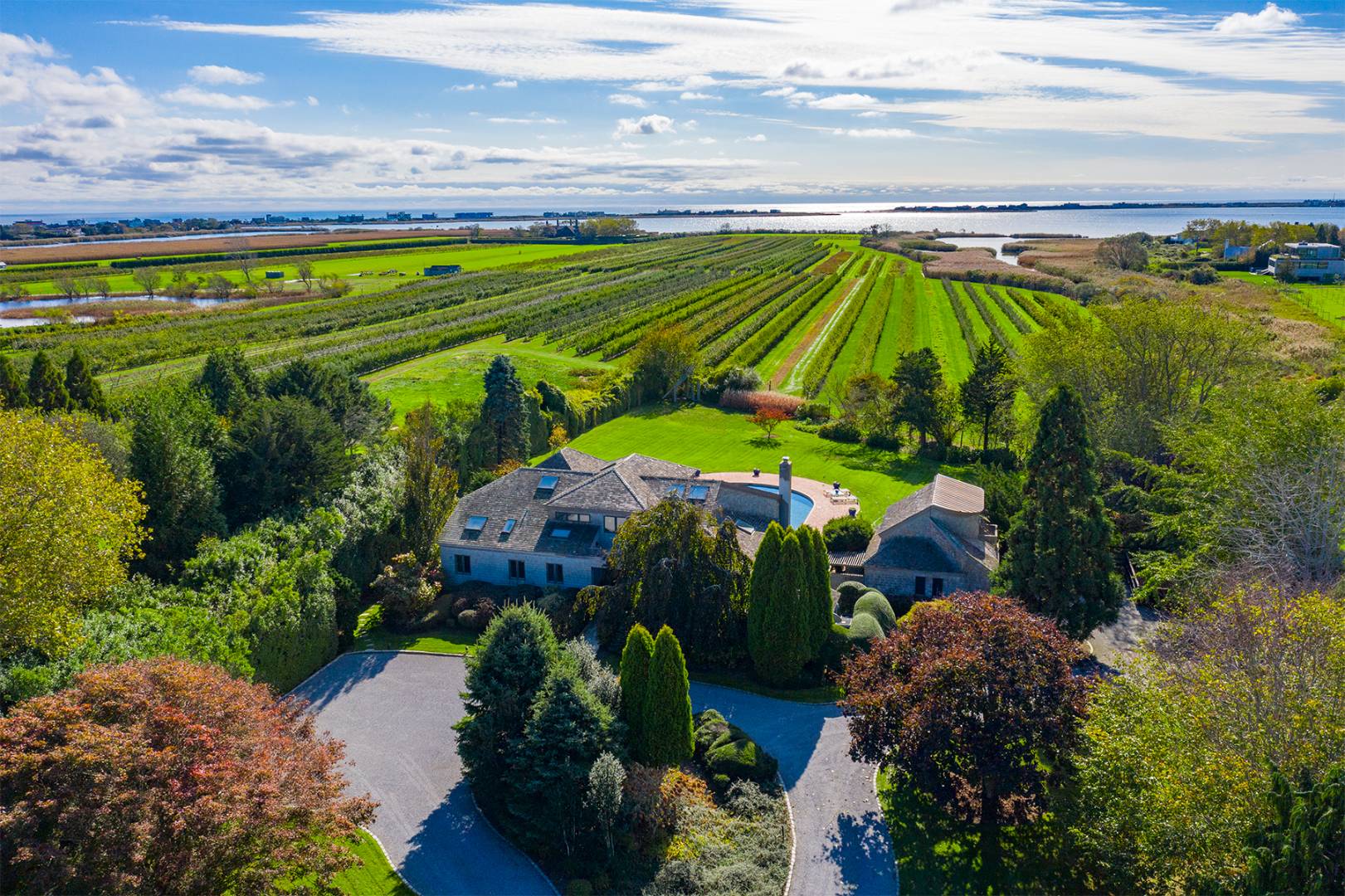 a view of a outdoor space with a lake view