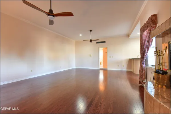 a view of a house with wooden floor