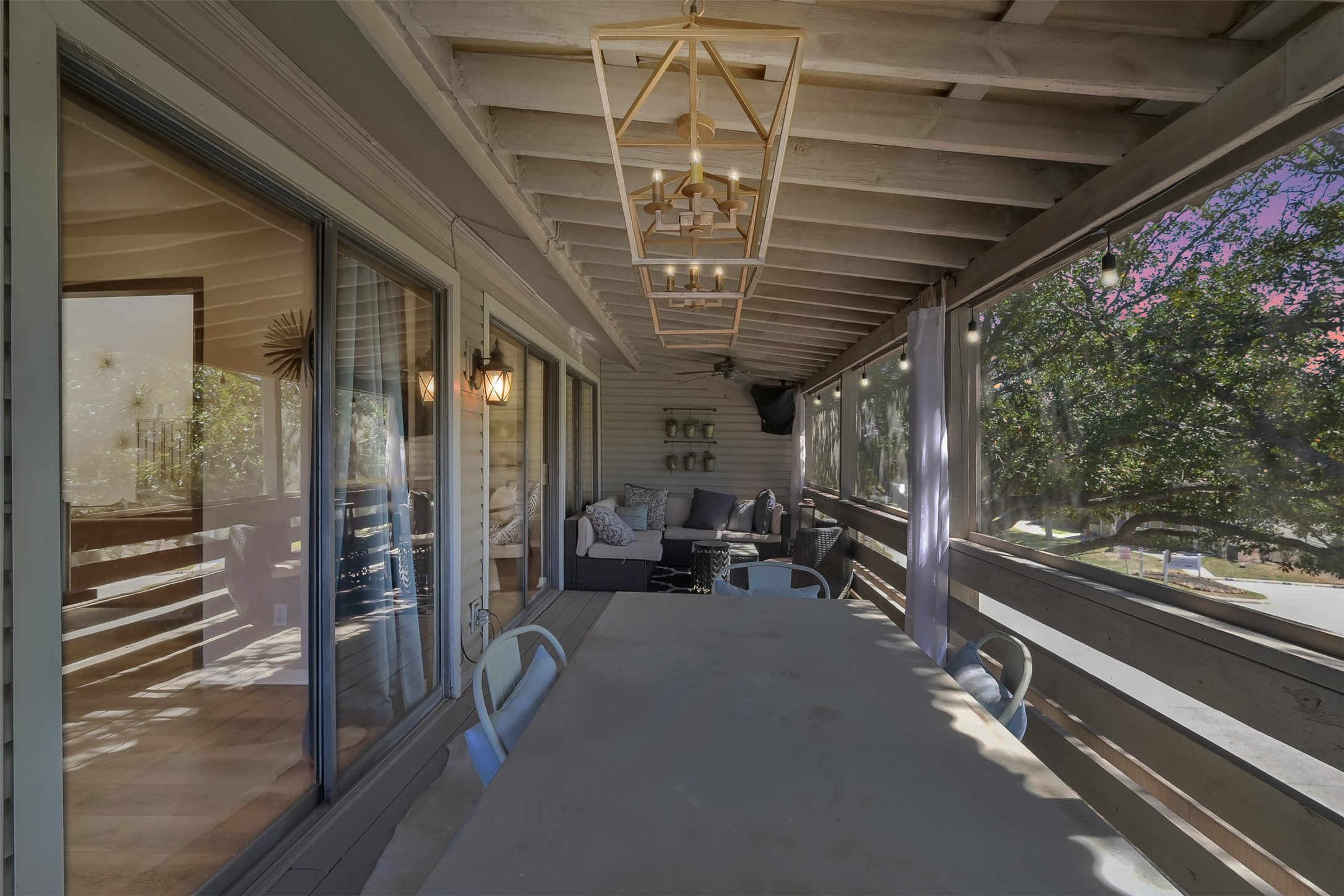 184 April Point Drive North Conroe, TX 77356 - Photo 31 of 41 Plenty of room for eating and/or lounging on this large covered patio!