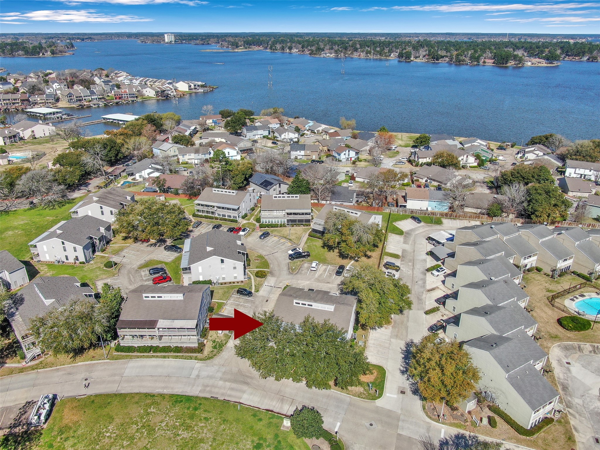 184 April Point Drive North Conroe, TX 77356 - Photo 34 of 41 This property is very close to the April Sound Country club and not far from the lake. To the left you can see the April Sound marina and boat launch