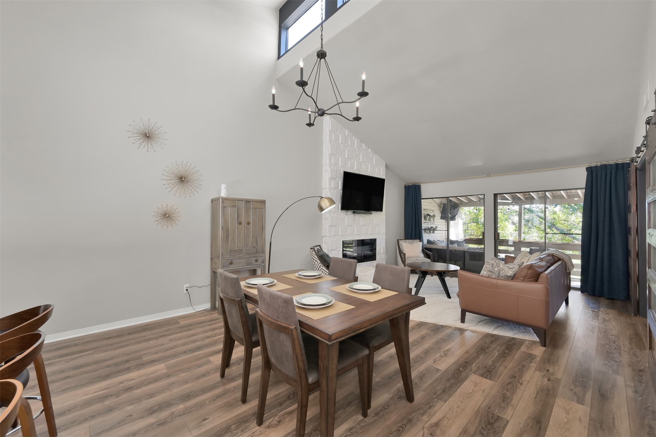 184 April Point Drive North Conroe, TX 77356 - Photo 10 of 41 Plenty of space for dining in the area between the kitchen and living room