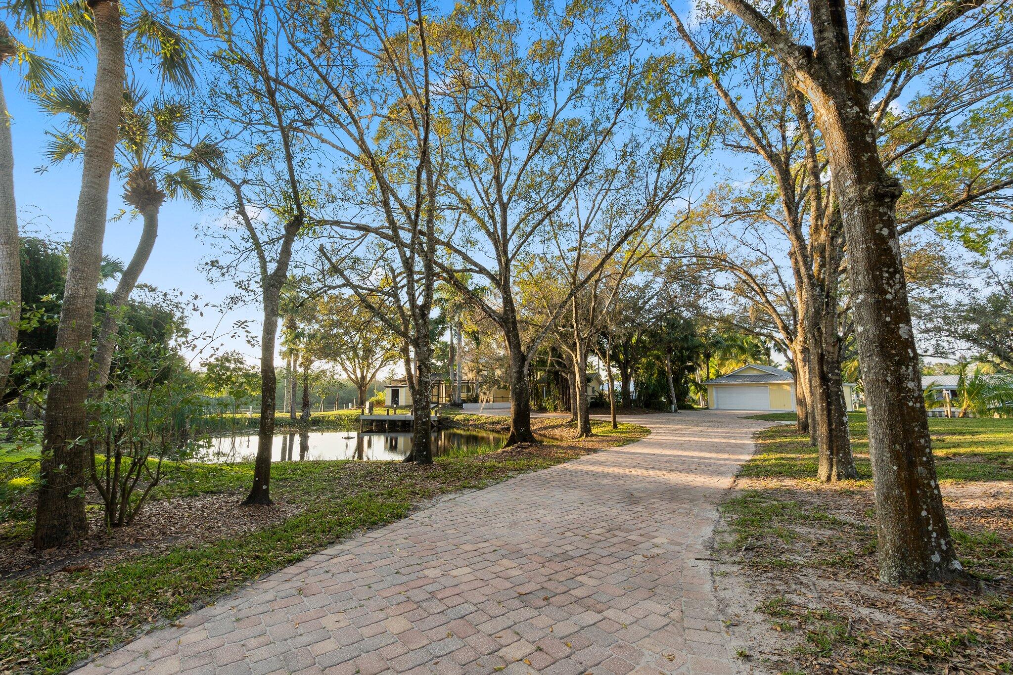 611 Southwest Timber Trail Stuart, FL 34997 - Photo 44 of 56 Oak Tree Lined Driveway