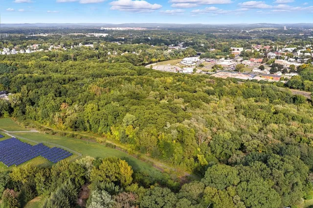 a view of a city with an ocean