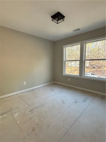 an empty room with a window