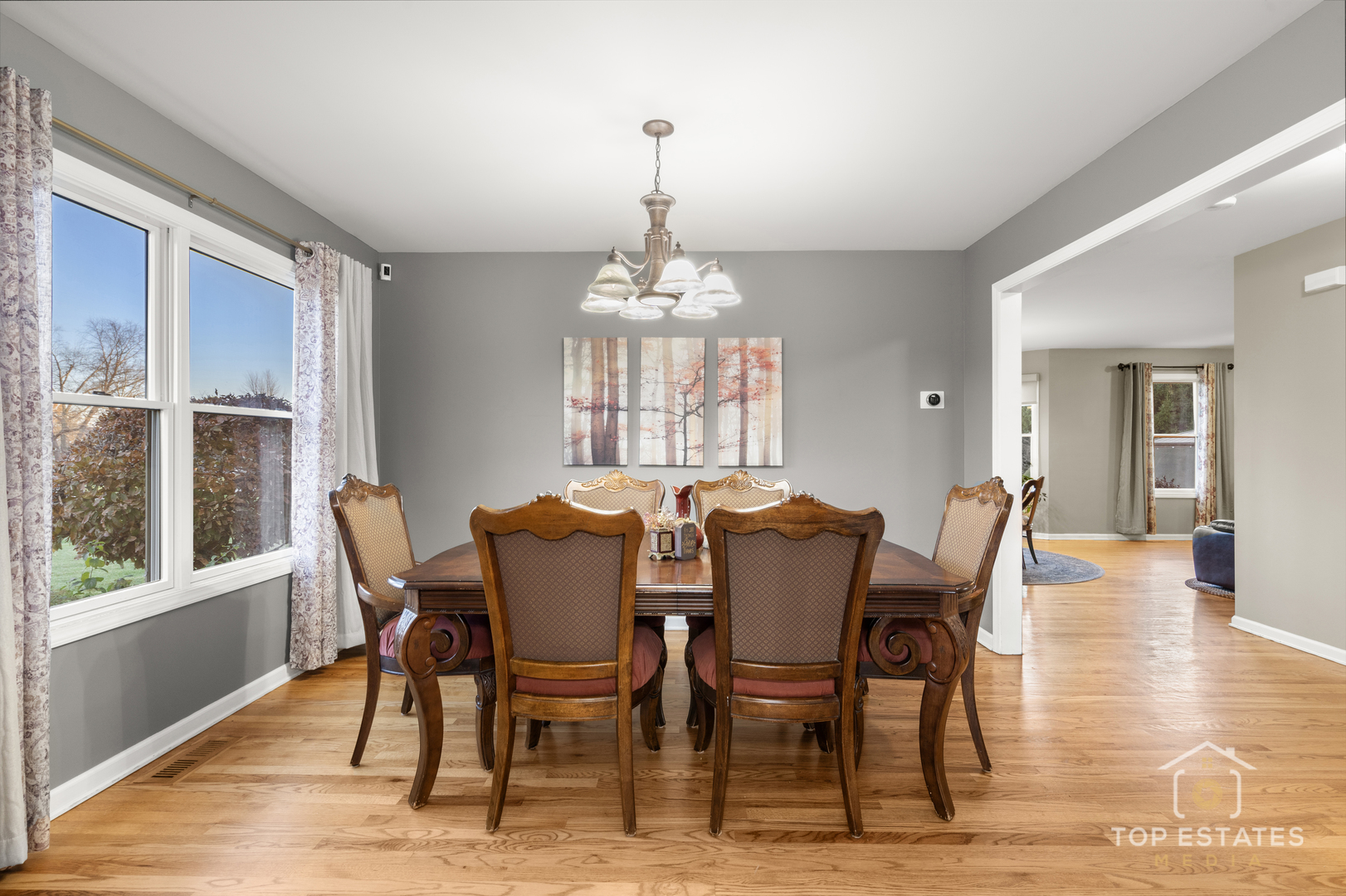 2303 Fox Bluff Lane Spring Grove, IL 60081 - Photo 10 of 38 a view of a dining room with furniture window and wooden floor