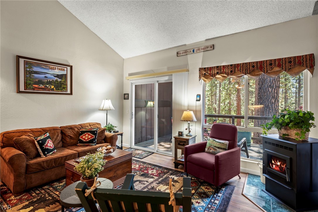 330 Ski Way, Unit 19 Incline Village, NV 89451 - Photo 3 of 40 Great Room w/Pellet Stove