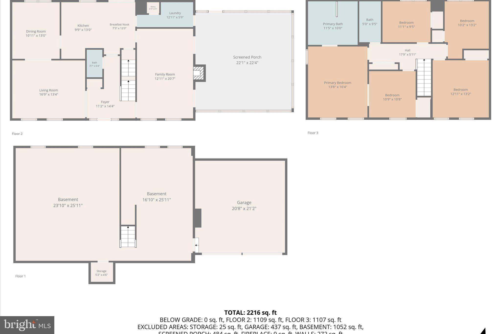 915 Welham Green Road Great Falls, VA 22066 - Photo 56 of 59 All three levels floorplan