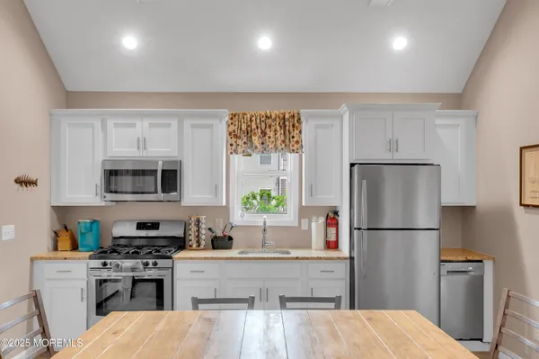 a view of a dining area with furniture