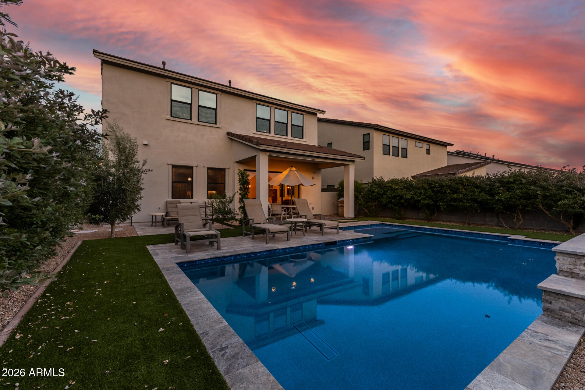 15544 South 181st Lane Goodyear, AZ 85338 - Photo 28 of 46 a view of a house with pool