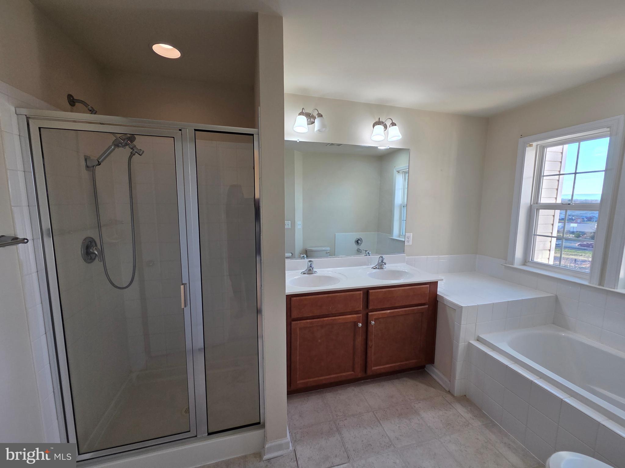 129 Schramm Loop Stephens City, VA 22655 - Photo 15 of 20 a bathroom with a tub sink shower and mirror