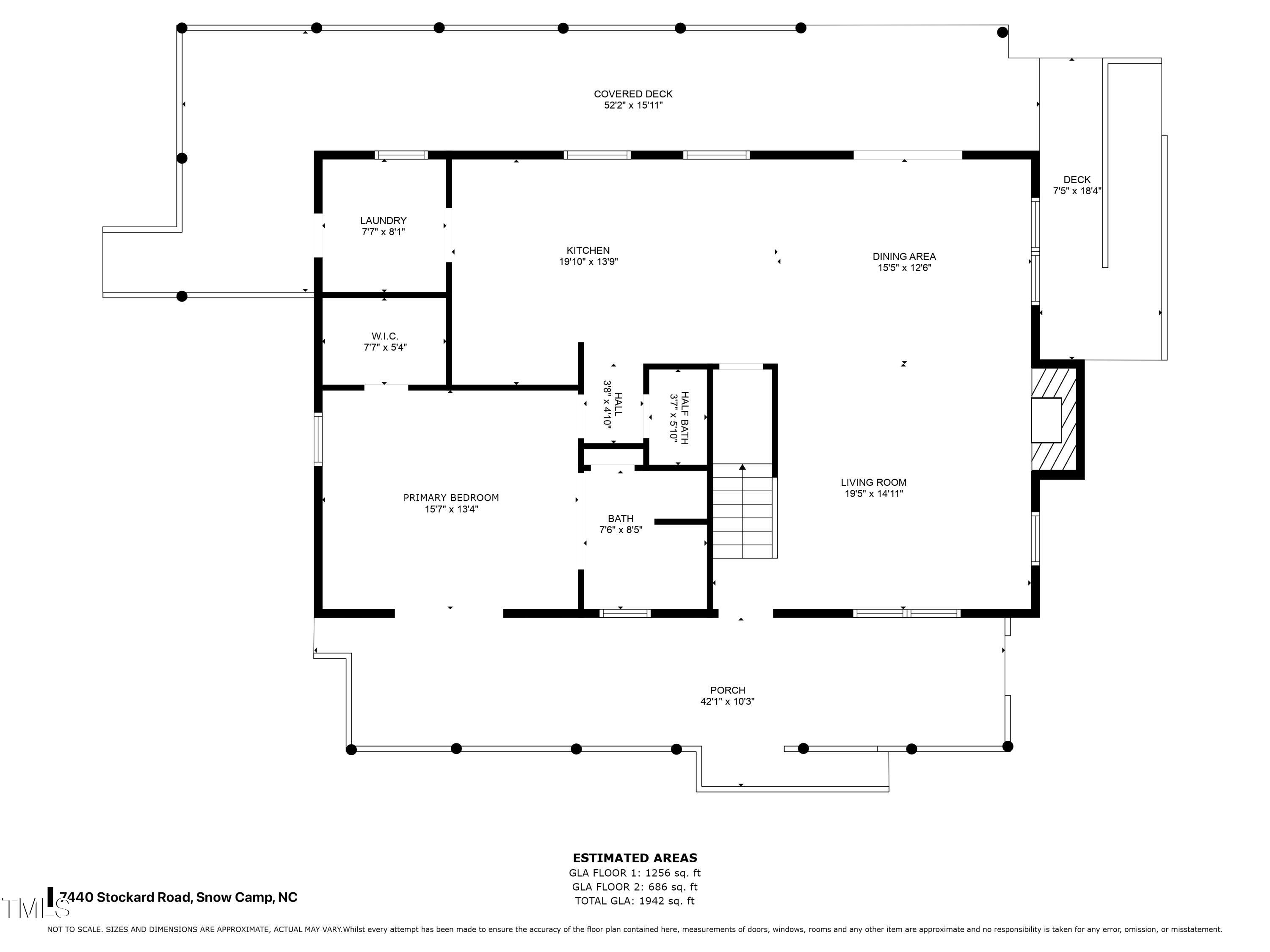 7440 Stockard Road Snow Camp, NC 27349 - Photo 50 of 51 7440 Stockard Road Floorplan-Floor1