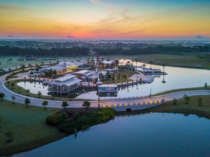 8607 Blue Grotto Lane Manvel, TX 77578 - Photo 31 of 37 a view of a city and lake